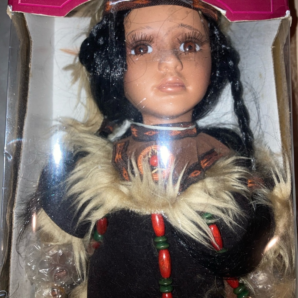 Cathay Collection Native American doll with brown eyes